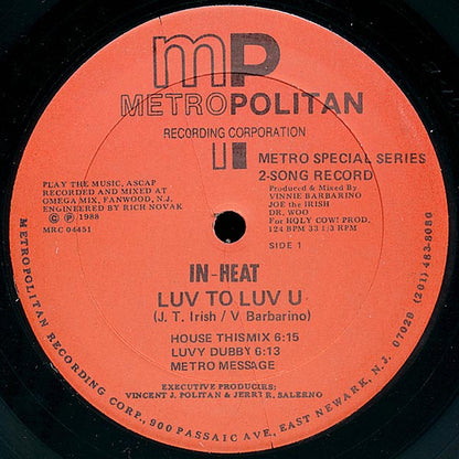 Brooklyn Boyz Choir / In-Heat : Say Rayo! Brooklyn / Luv To Luv U (12")