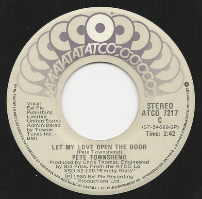 Pete Townshend : Let My Love Open The Door / And I Moved (7", Single)