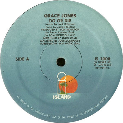 Grace Jones : Do Or Die (12", Single)