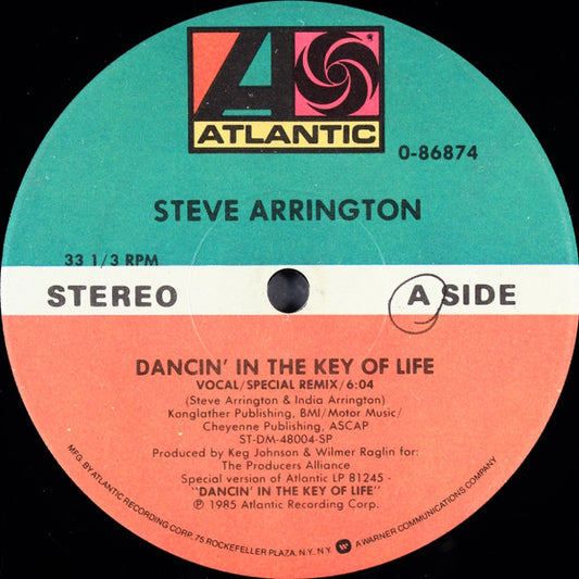 Steve Arrington : Dancin' In The Key Of Life (12")