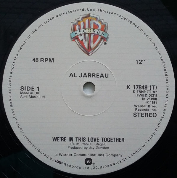 Al Jarreau : We're In This Love Together (12")
