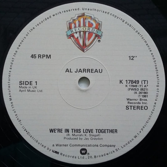 Al Jarreau : We're In This Love Together (12")