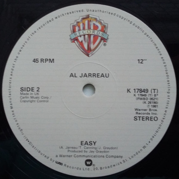 Al Jarreau : We're In This Love Together (12")