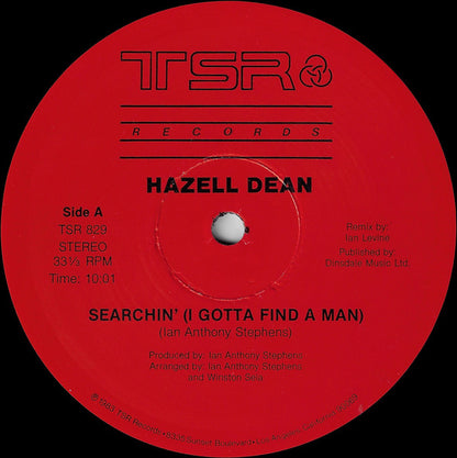 Hazell Dean : Searchin' (I Gotta Find A Man) (Original & Special Extended Re-Mix Versions) (12", Mono)