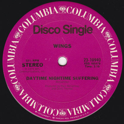 Wings (2) : Goodnight Tonight (12")