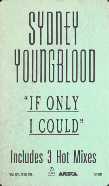 Sydney Youngblood : If Only I Could (12", Single, Promo)