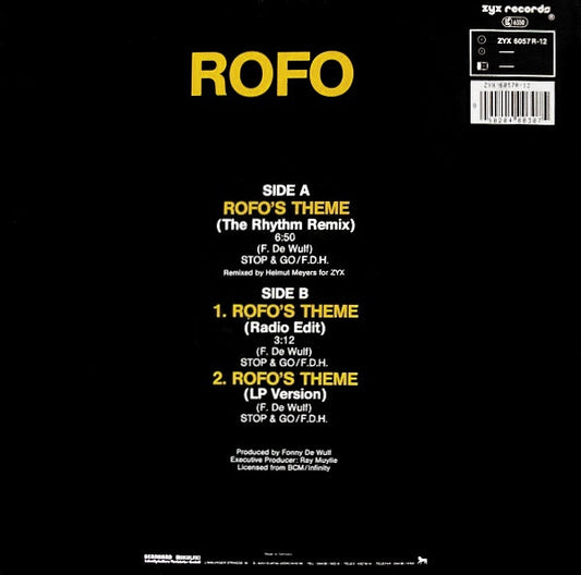 Rofo : Rofo's Theme (Let's Go) (The Rhythm Remix) (12")
