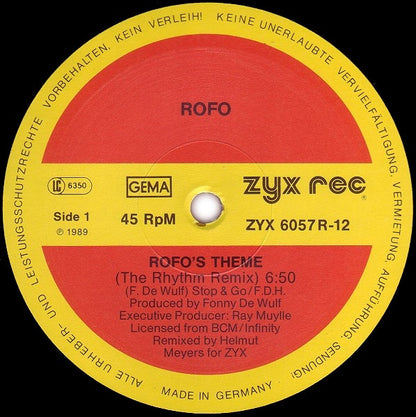 Rofo : Rofo's Theme (Let's Go) (The Rhythm Remix) (12")