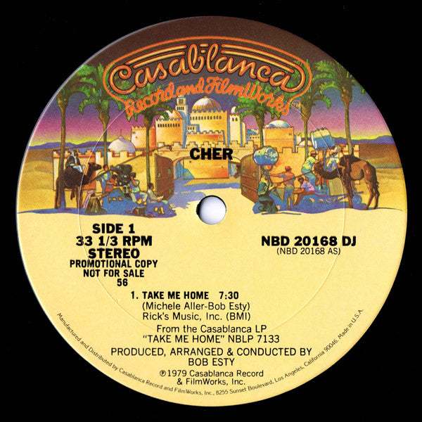 Cher : Take Me Home (12", Single, Promo, 56)