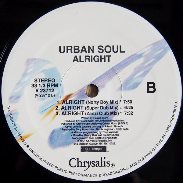 Urban Soul : Alright (12")