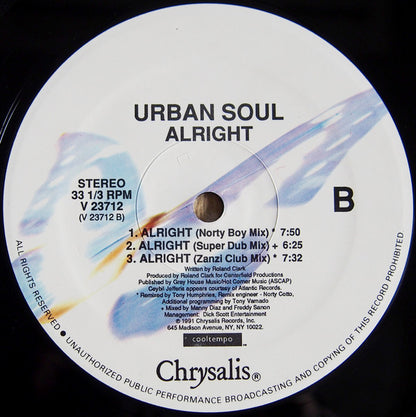 Urban Soul : Alright (12")