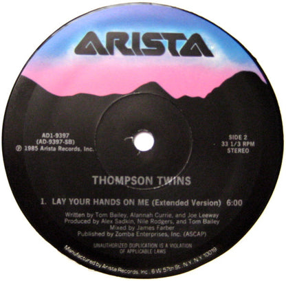 Thompson Twins : Lay Your Hands On Me (12")