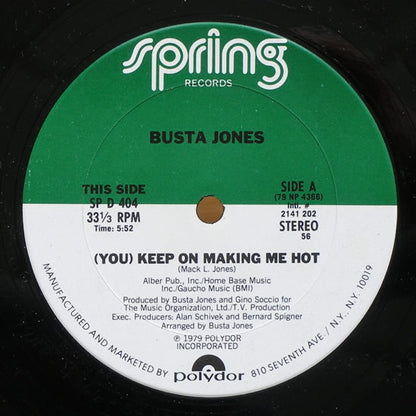 Busta Jones : (You) Keep On Making Me Hot (12")