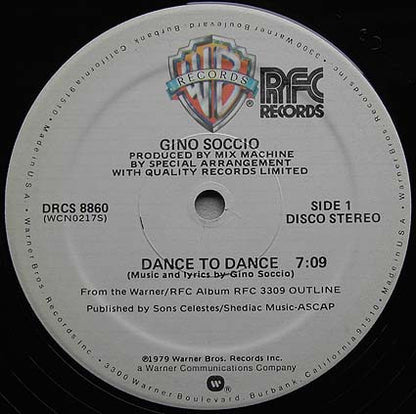 Gino Soccio : Dance To Dance / The Visitors (12")