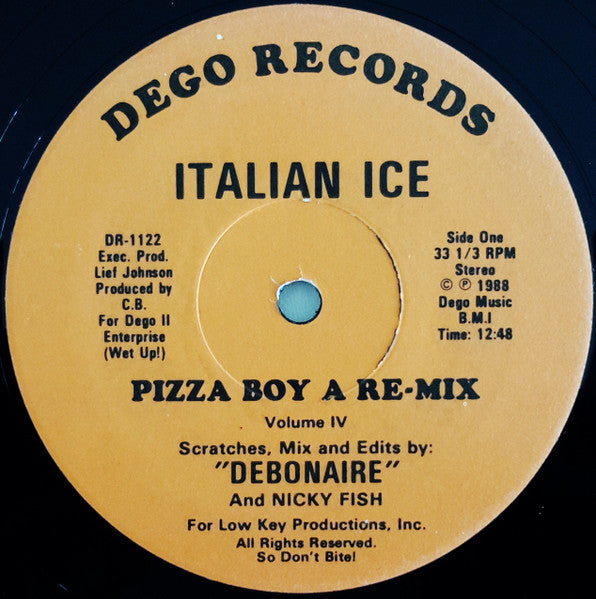 Italian Ice : Pizza Boy A Re-Mix / Mars Re-Pumped (12")
