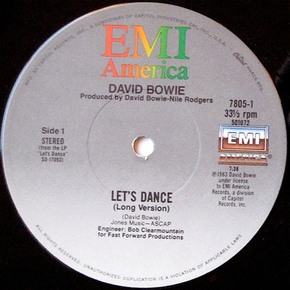 David Bowie : Let's Dance (12", Single, Win)