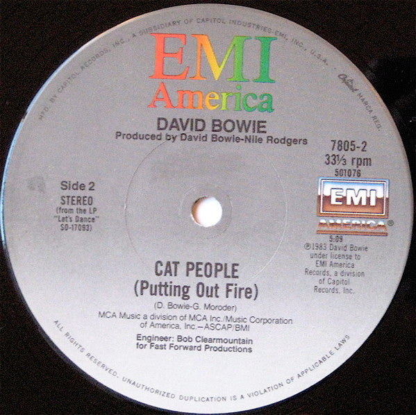 David Bowie : Let's Dance (12", Single, Win)
