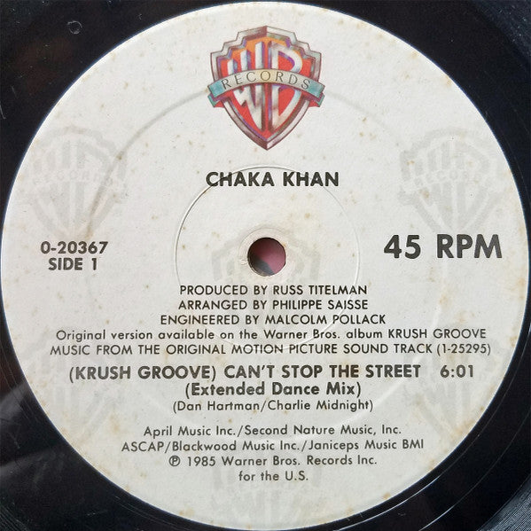 Chaka Khan : (Krush Groove) Can't Stop The Street (12", Maxi)
