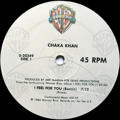 Chaka Khan : I Feel For You (12", Maxi, Spe)