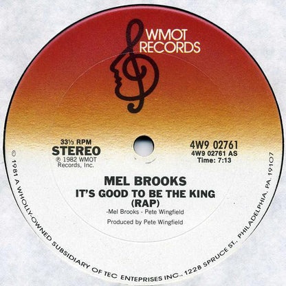 Mel Brooks : It's Good To Be The King (12", Pit)