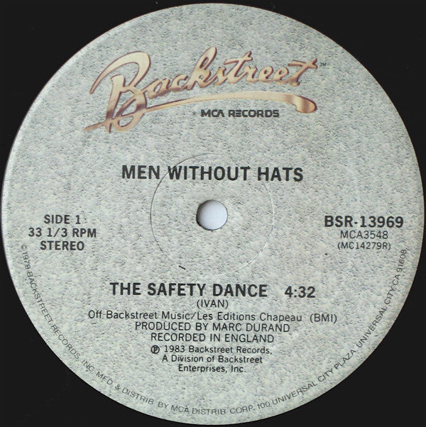 Men Without Hats : The Safety Dance (Extended ‘Club Mix’) (12", Single)