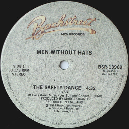 Men Without Hats : The Safety Dance (Extended ‘Club Mix’) (12", Single)