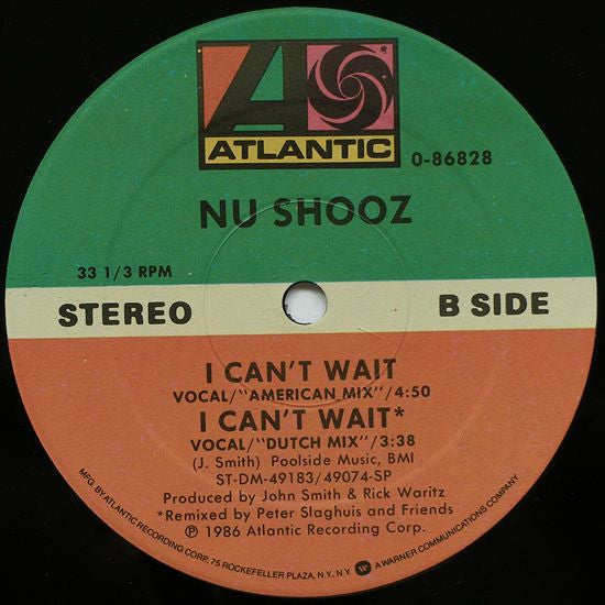 Nu Shooz : I Can't Wait (12", Spe)