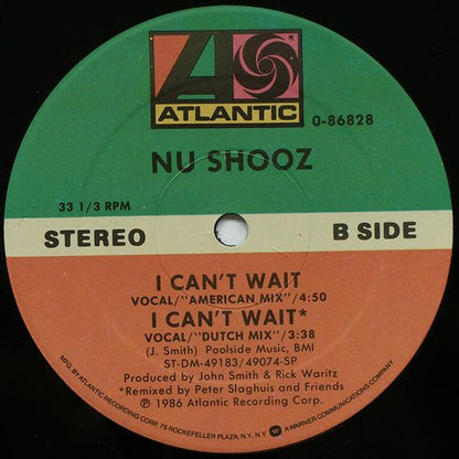 Nu Shooz : I Can't Wait (12", Spe)