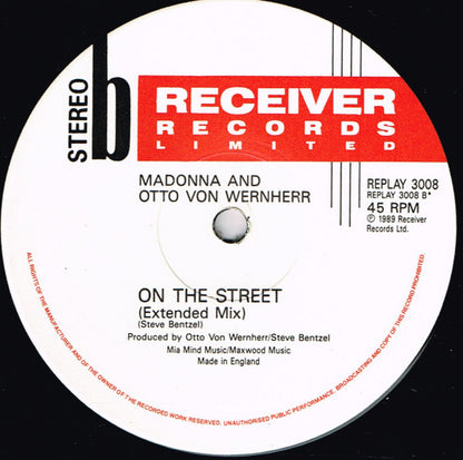 Madonna & Otto Von Wernherr : On The Street (12", Single)