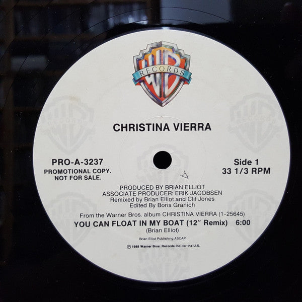 Christina Vierra : You Can Float In My Boat (12", Promo)