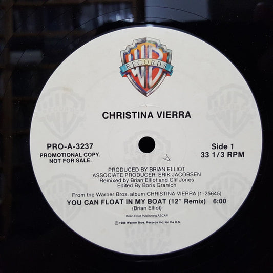 Christina Vierra : You Can Float In My Boat (12", Promo)