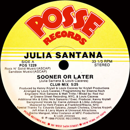 Julia Santana : Sooner Or Later (12")