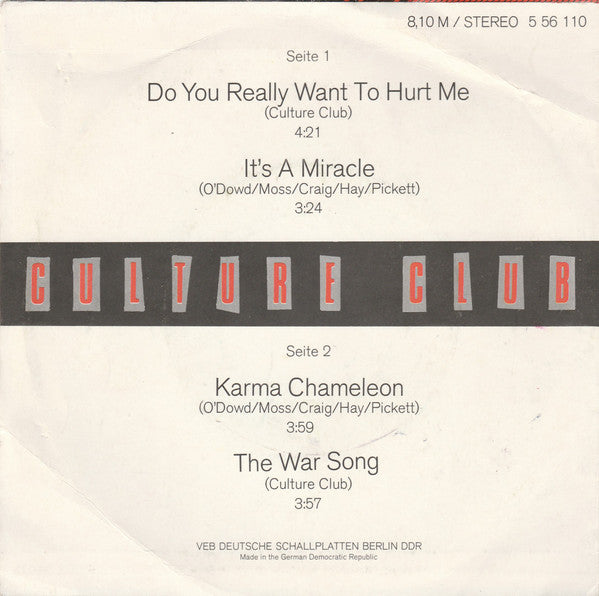 Culture Club : Culture Club (7", EP)