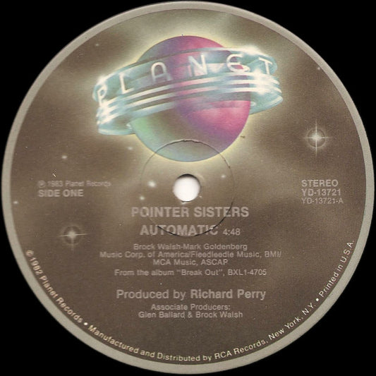 Pointer Sisters : Automatic (12", Single)
