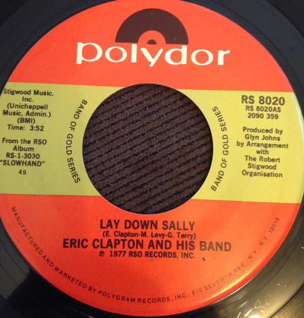 Eric Clapton And His Band : Lay Down Sally / Wonderful Tonight (7", RE)