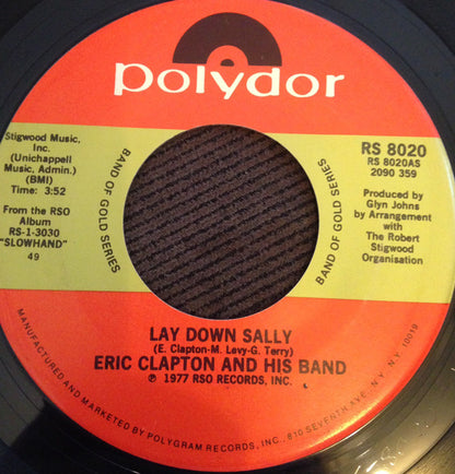 Eric Clapton And His Band : Lay Down Sally / Wonderful Tonight (7", RE)