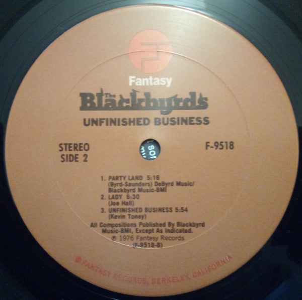The Blackbyrds : Unfinished Business (LP, Album, Pit)