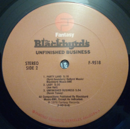 The Blackbyrds : Unfinished Business (LP, Album, Pit)