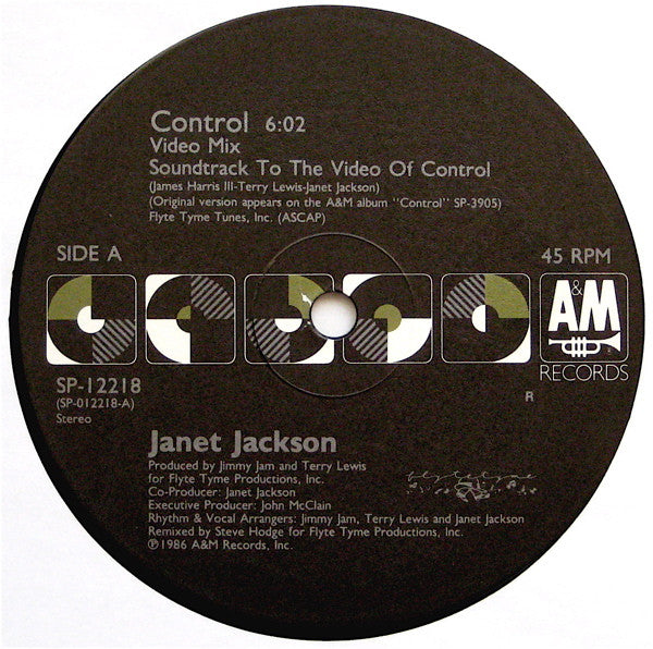 Janet Jackson : Control (Video Mix: Soundtrack To The Video Of Control) (12", Single)