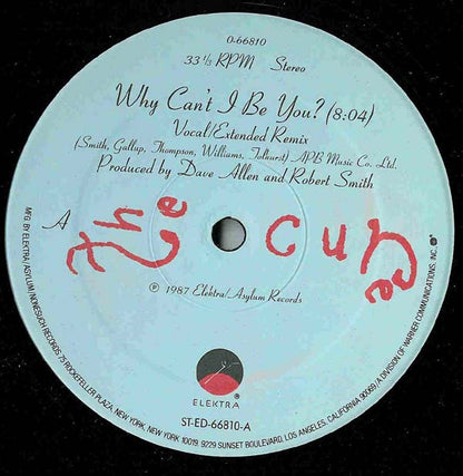The Cure : Why Can't I Be You? (12" Remix) (12", Single, Blu)