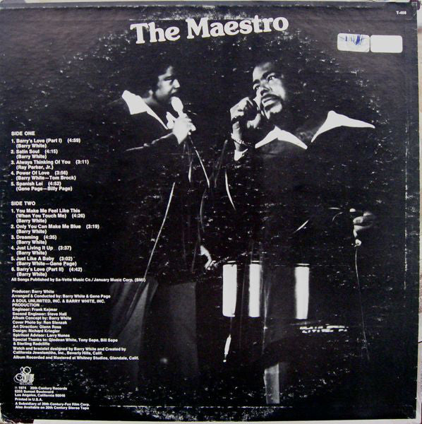 The Love Unlimited Orchestra* : White Gold (LP, Album, Pit)