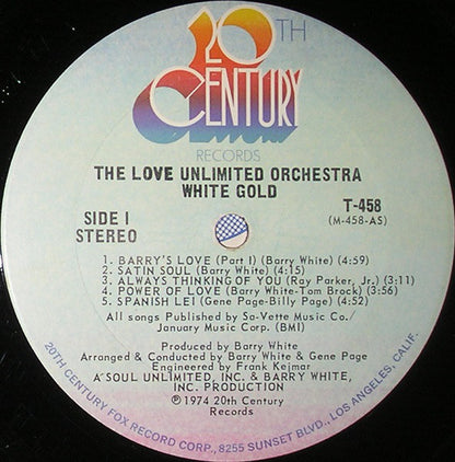 The Love Unlimited Orchestra* : White Gold (LP, Album, Pit)