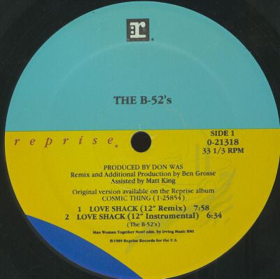 The B-52's : Love Shack (12", Maxi)