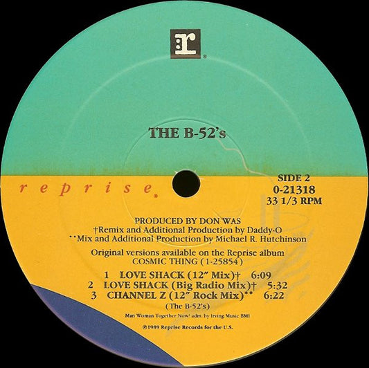 The B-52's : Love Shack (12", Maxi)