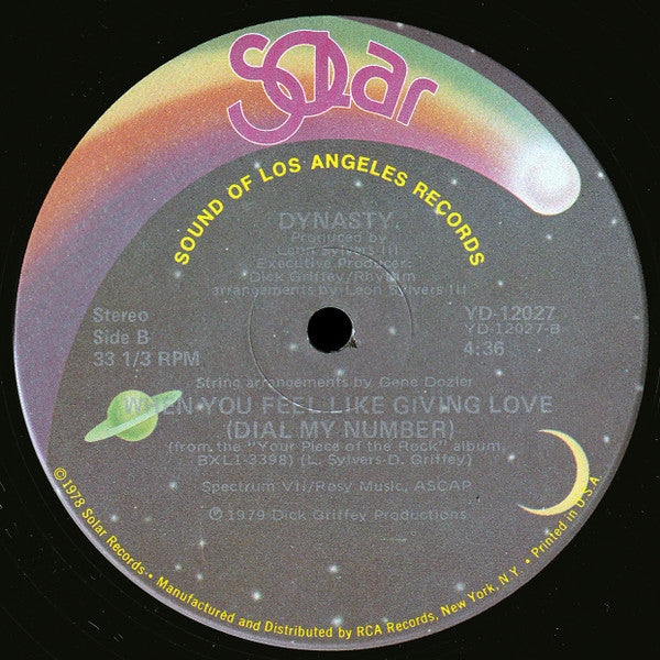 Dynasty : I've Just Begun To Love You (12")