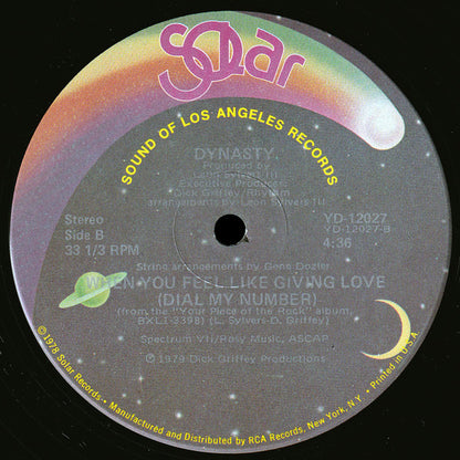 Dynasty : I've Just Begun To Love You (12")