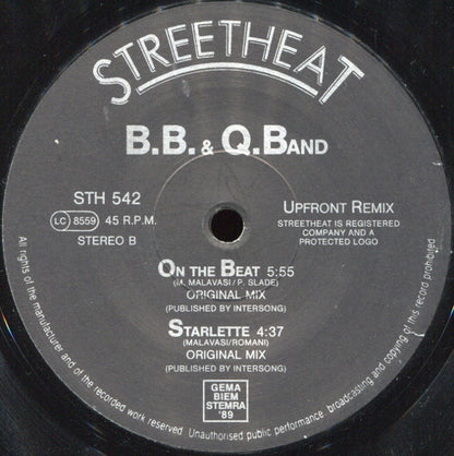 B.B. & Q. Band* : On The Beat 89 (Special Limited Edition Remix) (12", Ltd)