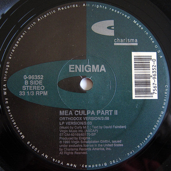 Enigma : Mea Culpa Part II (12", Single)