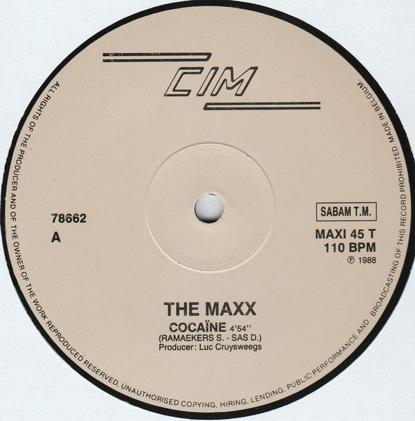 The Maxx : Cocaine (12", Maxi)