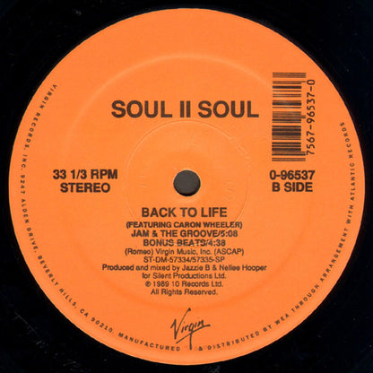 Soul II Soul : Back To Life (Club Mix) (12")